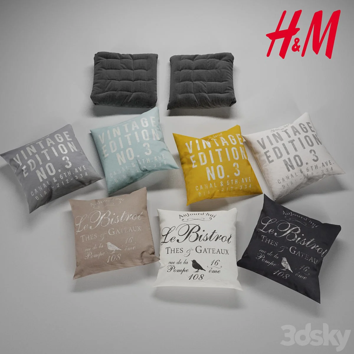 H & M Vintage pillow set